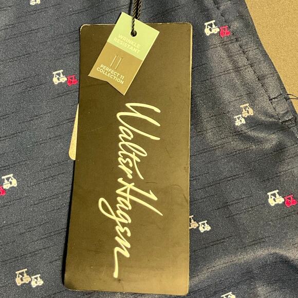 NWT Walter Hagen Perfect 11 Collection 38"W X 10" Inseam Mini Golf Cart Navy - Picture 7 of 10